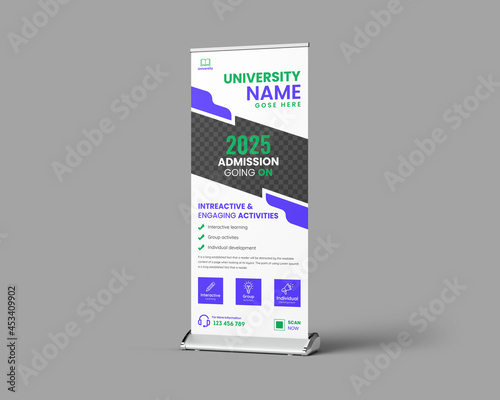 university admission x banner roll up banner