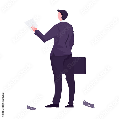 Millionaire Flat Illustration