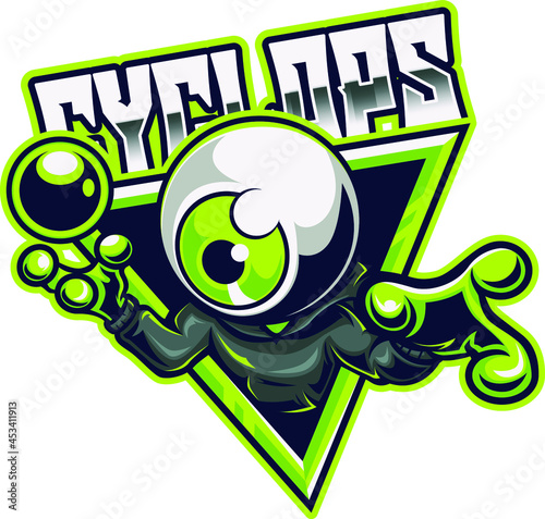 cyclops gaming esport mascot logo photo