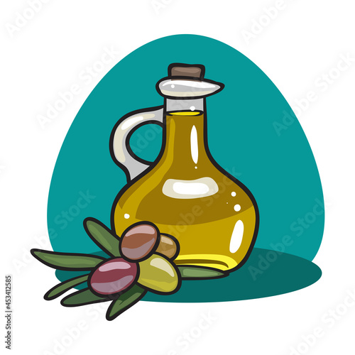 Olive fruit with olive oil