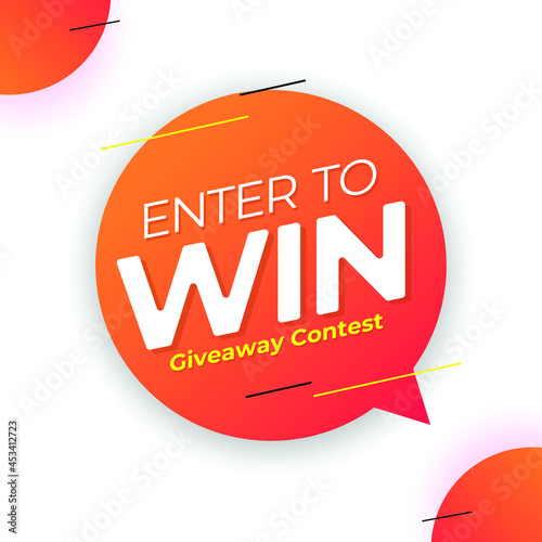 Giveaway contest enter to win banner template