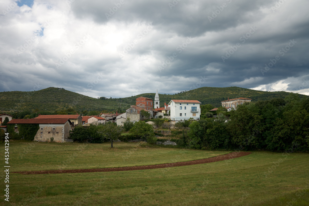 village škrbina in region kras, carso slovenia