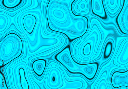 3d illustration of aqua colored abstract shape background.