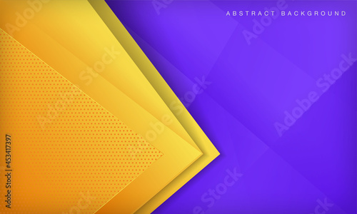Abstract yellow and purple geometric background banner design.