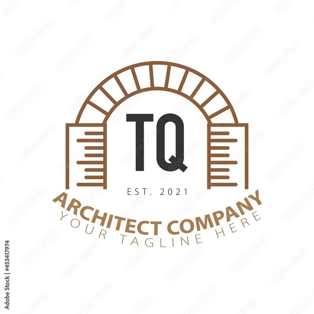 Initial Letter TQ premium construction logo design template ...