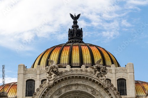 The main dome of the fine arts museum in Mexico city  photo