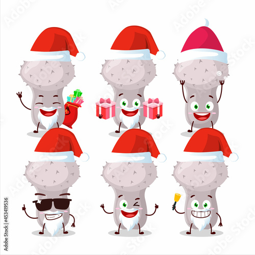 Santa Claus emoticons with puffball cartoon character