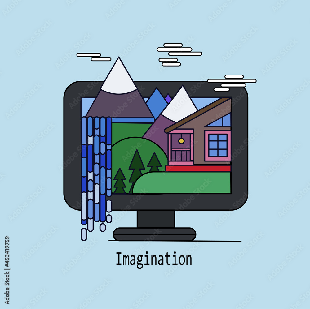 Fototapeta premium an imaginary computer monitor