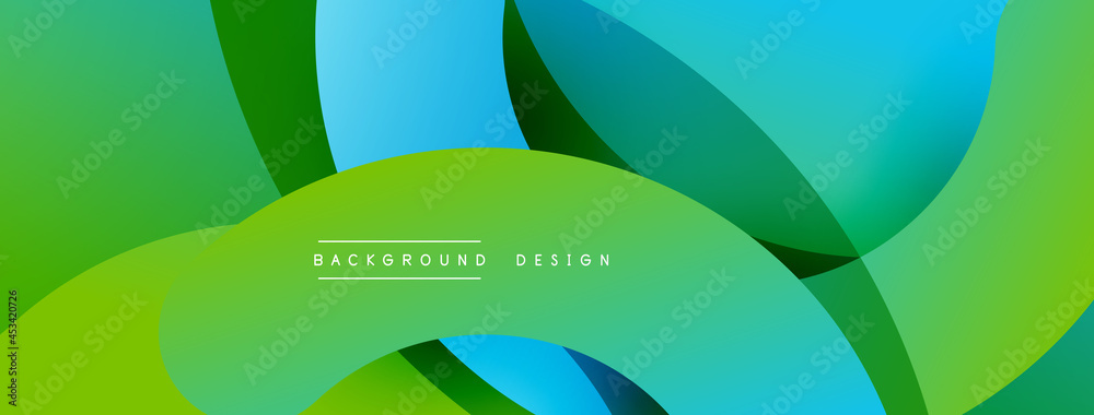 Abstract overlapping lines and circles geometric background with gradient colors Abstract overlapping lines and circles geometric background with gradient colors