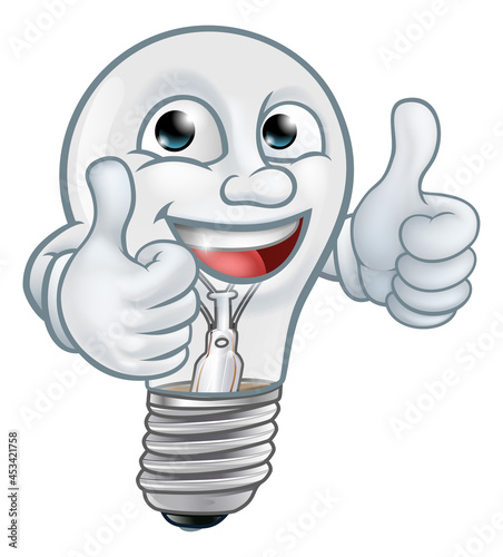 Light Bulb Cartoon Characte...