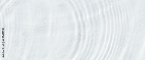 White wave abstract in sunlight or rippled water texture background. Top view, flat lay. Banner