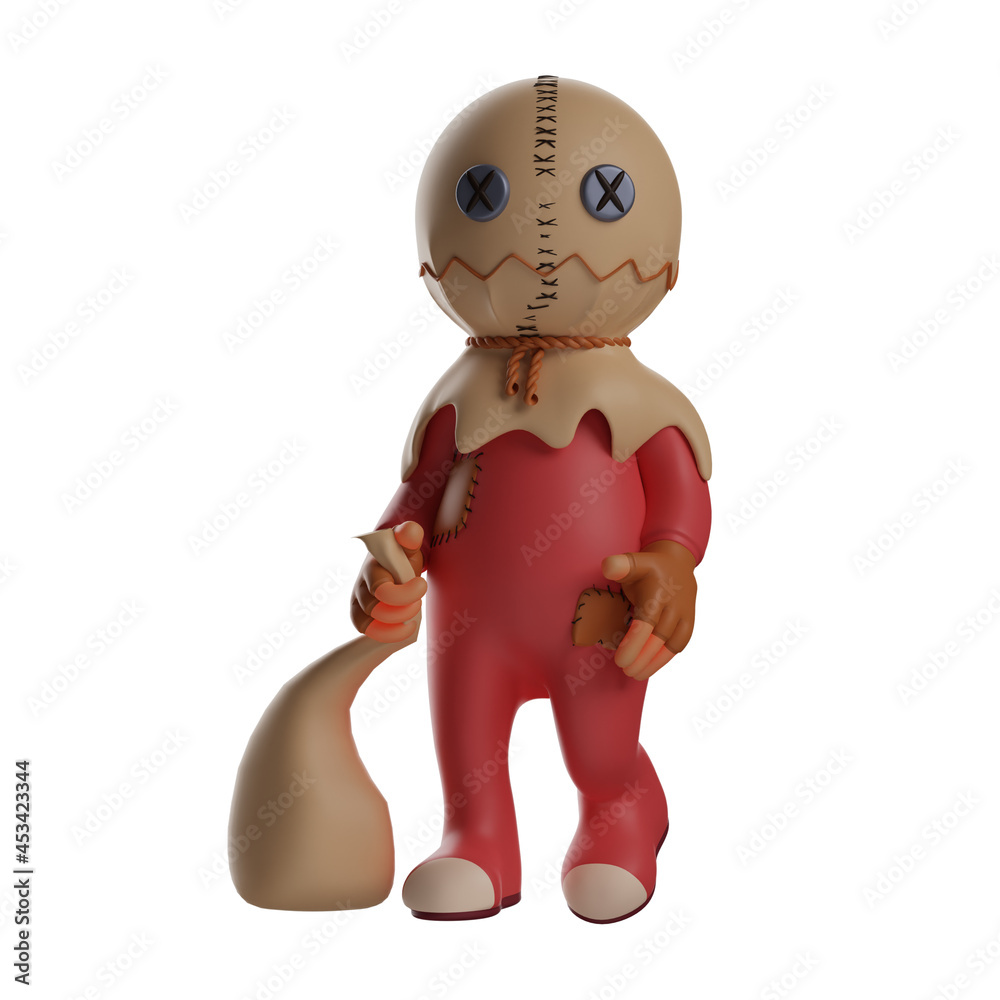 3D trick 'r treat Cartoon Design wearing Halloween costume 3D trick 'r treat Cartoon Design wearing Halloween costume