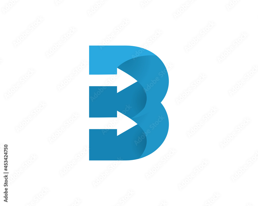 B Arrow colorful icon logo design
B Arrow colorful icon logo design