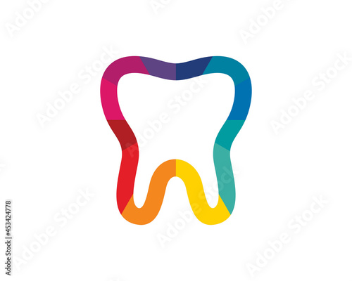 olorful dental icon logo design