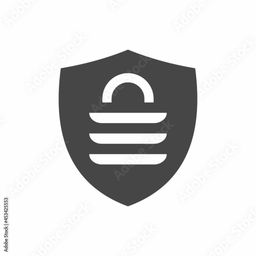 combination of shield and lock logo