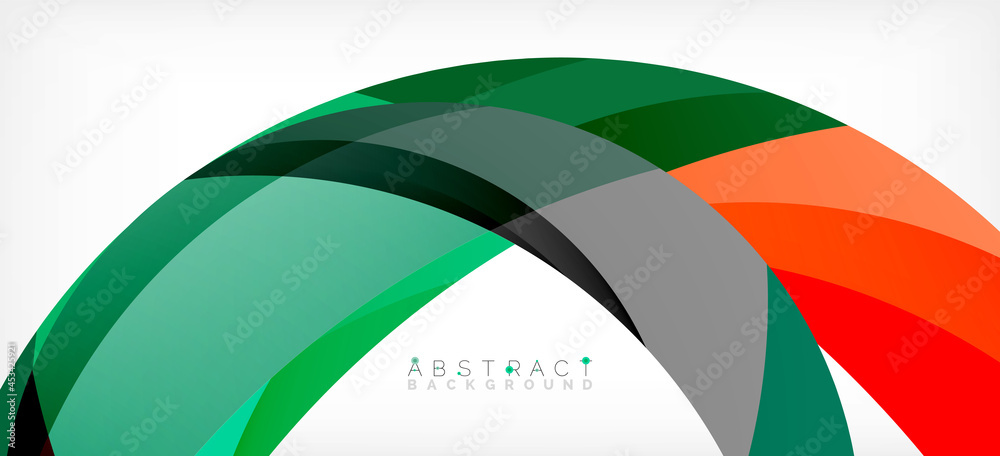 Color circle shapes, minimal geometric background. Trendy dynamic composition. Vector Illustration For Wallpaper, Banner, Background, Landing Page Color circle shapes, minimal geometric background. Trendy dynamic composition. Vector Illustration For Wallpaper, Banner, Background, Landing Page