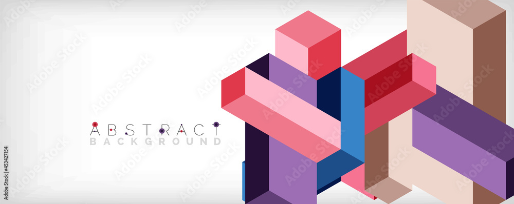 Abstract background. 3d cubes, cubic elements and blocks. Techno or business concept for wallpaper, banner, background, landing page Abstract background. 3d cubes, cubic elements and blocks. Techno or business concept for wallpaper, banner, background, landing page