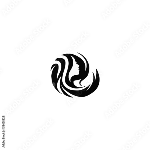 Logo woman silhouette  head  face logo Use for beauty salon  spa  cosmetics design