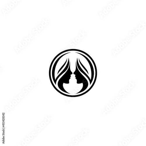 Logo woman silhouette, head, face logo Use for beauty salon, spa, cosmetics design