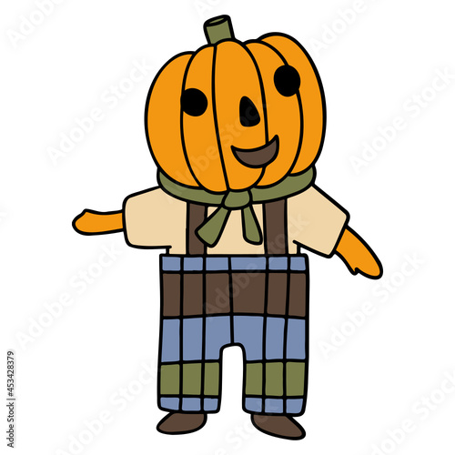 Haloween-Pumpkin boy color design illustration for web, wedsite, application, presentation, Graphics design, branding, etc.