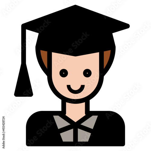 graduate line icon