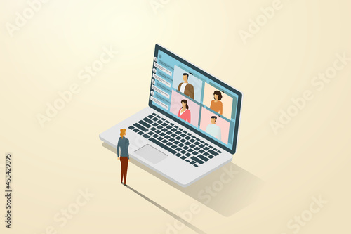 Online education video call.