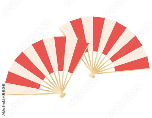 お正月・年賀状飾り、踊り、和装などに使えるシンプルな扇子