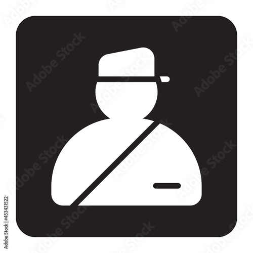 officer glyph icon