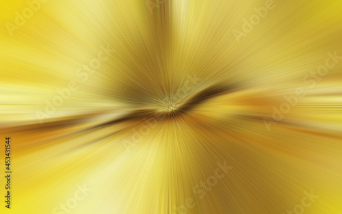 Golden abstract with a drawing in the center. It travels at the speed of light.
