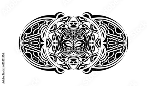polynesian tattoo wrist sleeve tribal pattern forearm. ethnic template ornaments vector.