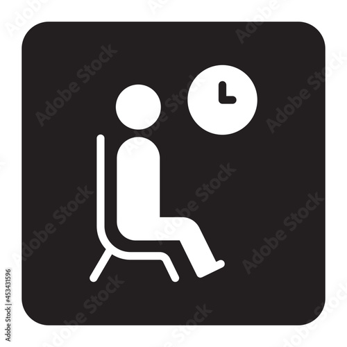waiting room glyph icon