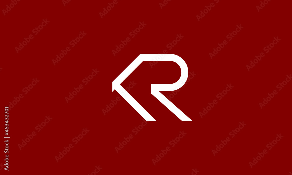 Alphabet letters Initials Monogram logo KR, RK,K and R Alphabet letters Initials Monogram logo KR, RK,K and R