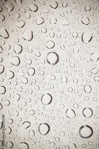 water drops on glass background.