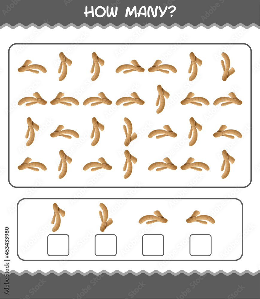 Obraz premium How many cartoon ginger. Counting game. Educational game for pre shool years kids and toddlers