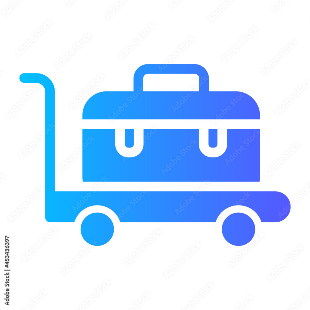 Obraz premium bag trolley gradient icon