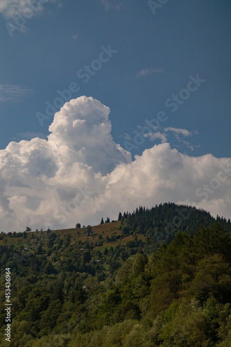 clouds over the mountains