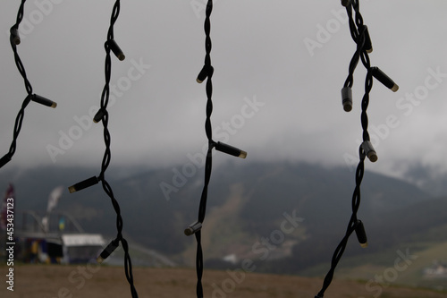 barbed wire against the sky