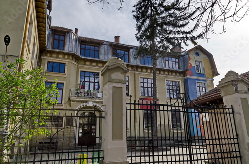 View of the beautiful old building of Vasil Aprilov school in the center of the capital in the spring, Sofia, Bulgaria photo