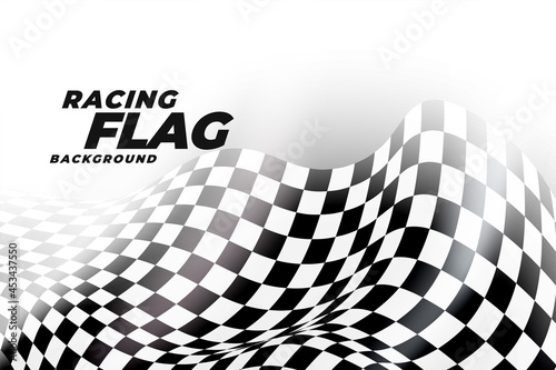 racing flag background in black and white checkers