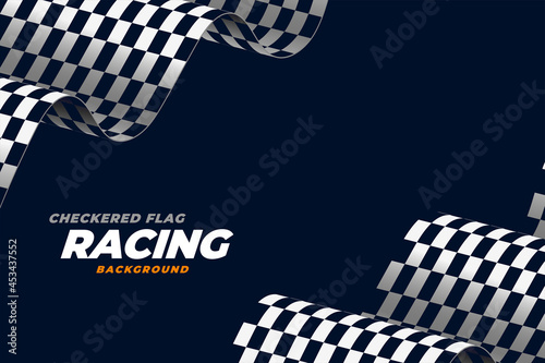 realistic racing flag speed background