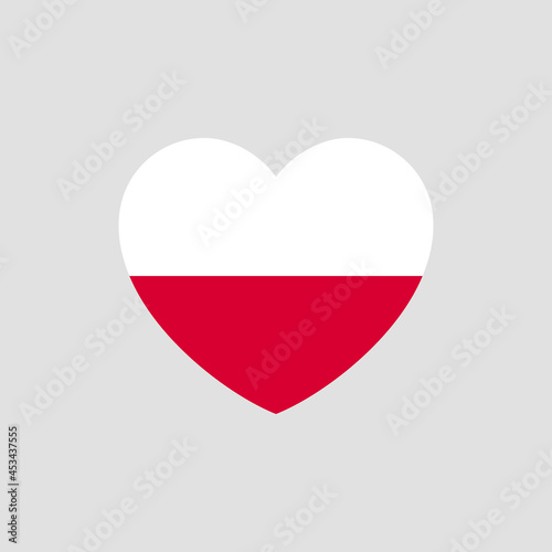 Poland flag in heart shape vector love Poland Free Download Poland flag in heart shape vector love Poland - GFXLoad