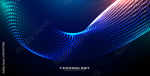 digital technology shiny particles background