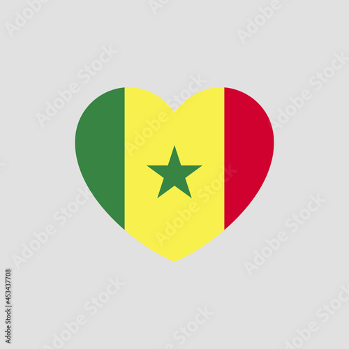Senegal flag in heart shape vector love Senegal Free Download Senegal flag in heart shape vector love Senegal - GFXLoad