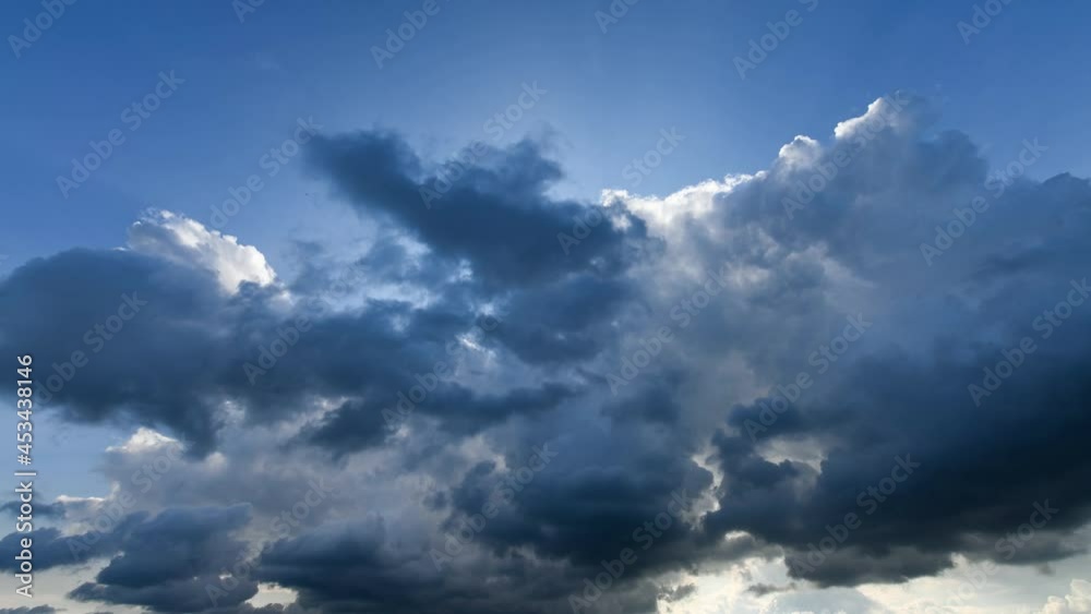 Abziehende Schauerwolken mit Aufklaren und Sonnenschein im Zeitraffer Abziehende Schauerwolken mit Aufklaren und Sonnenschein im Zeitraffer