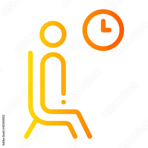 waiting room gradient icon