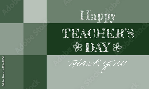 National happy teacher day - vector background, poster, card