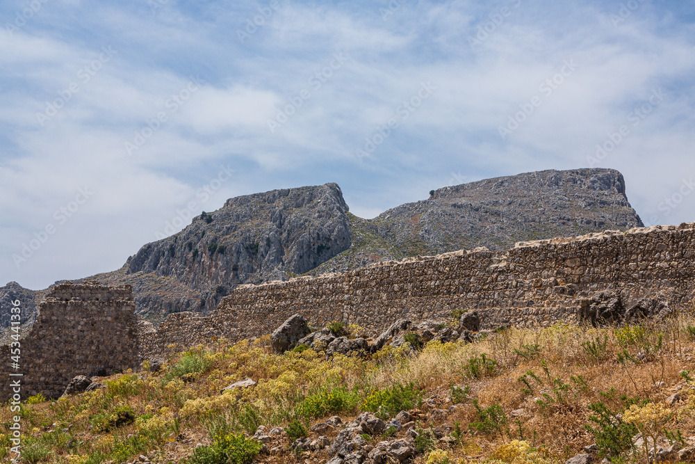 ギリシャ　ロドス島のアルハンゲロスにあるアルハンゲロス城