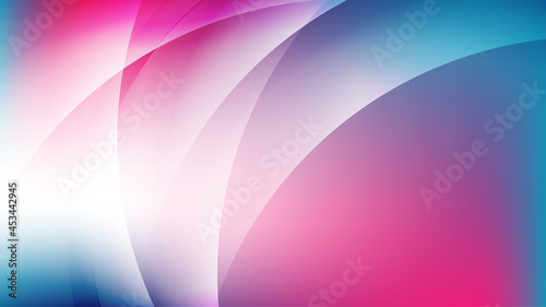 Blue and pink glossy shiny waves abstract background. Vector design