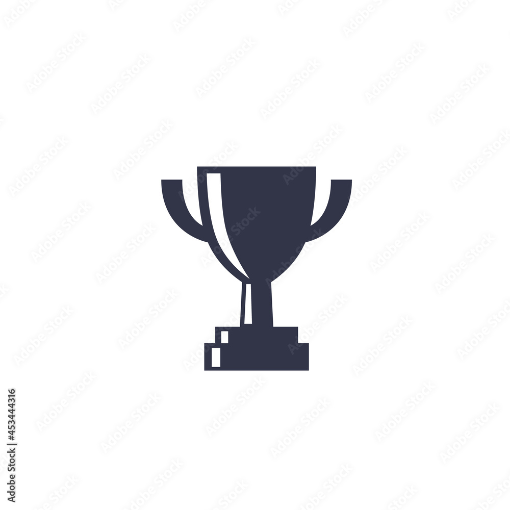 trophy cup, prize icon on white