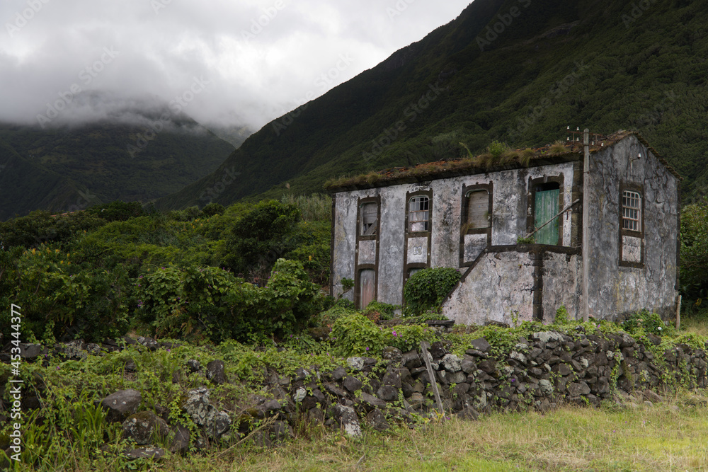 Ruins of an old fisherman's house in Faja dos Cubres on the island of Sao Jorge, Azores Ruins of an old fisherman's house in Faja dos Cubres on the island of Sao Jorge, Azores